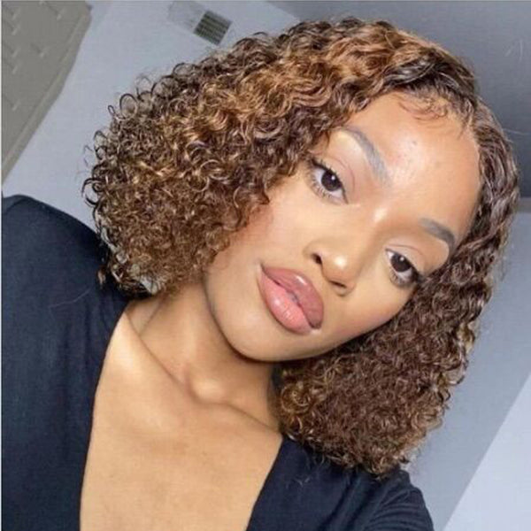 Highlight Color 13*4 Lace Frontal Bob Wig